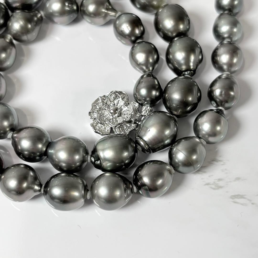 パール　黒蝶真珠　ネックレス　pearl necklace 真珠　シルバー