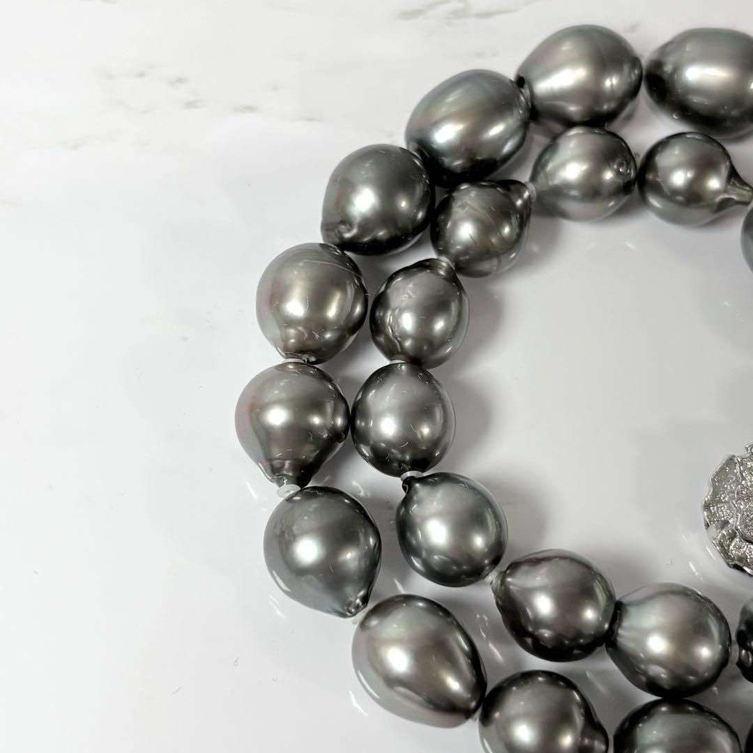 パール　黒蝶真珠　ネックレス　pearl necklace 真珠　シルバー