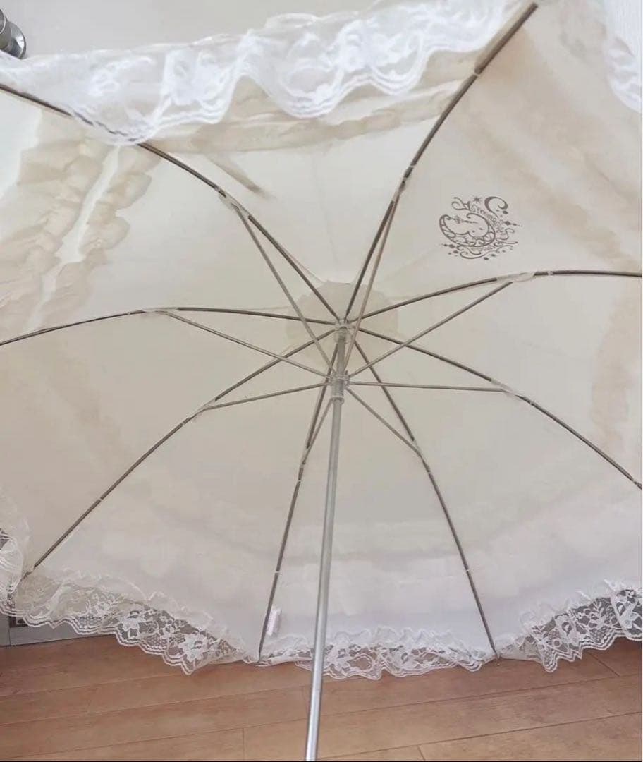 ベイビーザスターズシャインブライト アリスアンドザパイレーツ フリル日傘 白