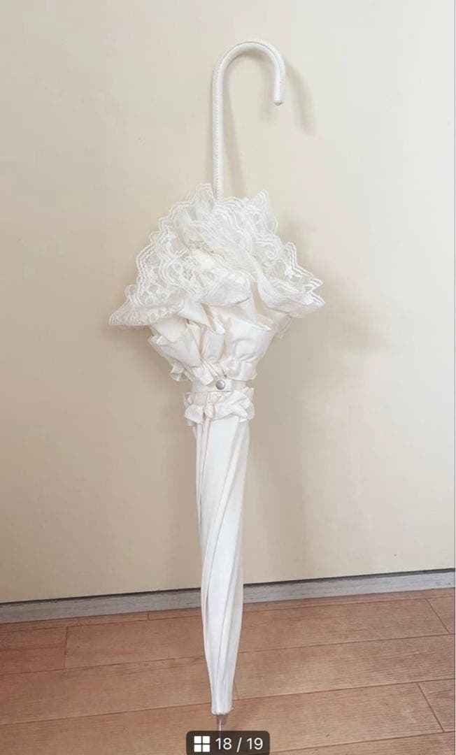 ベイビーザスターズシャインブライト アリスアンドザパイレーツ フリル日傘 白