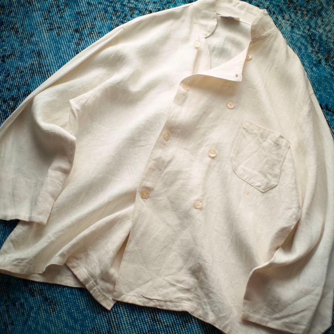 ジャケット・アウター 80s 90s USA linen double-breasted jacket