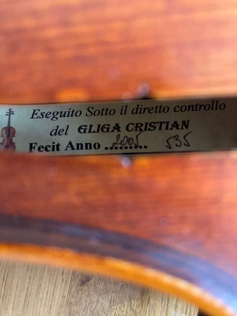 Gliga CRISTIAN GAMA バイオリン 4/4 1枚板
