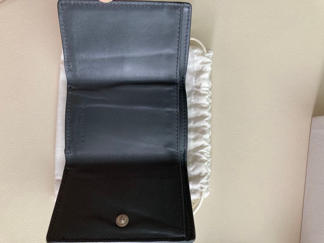 バレンシアガ　ミニ財布　グレー