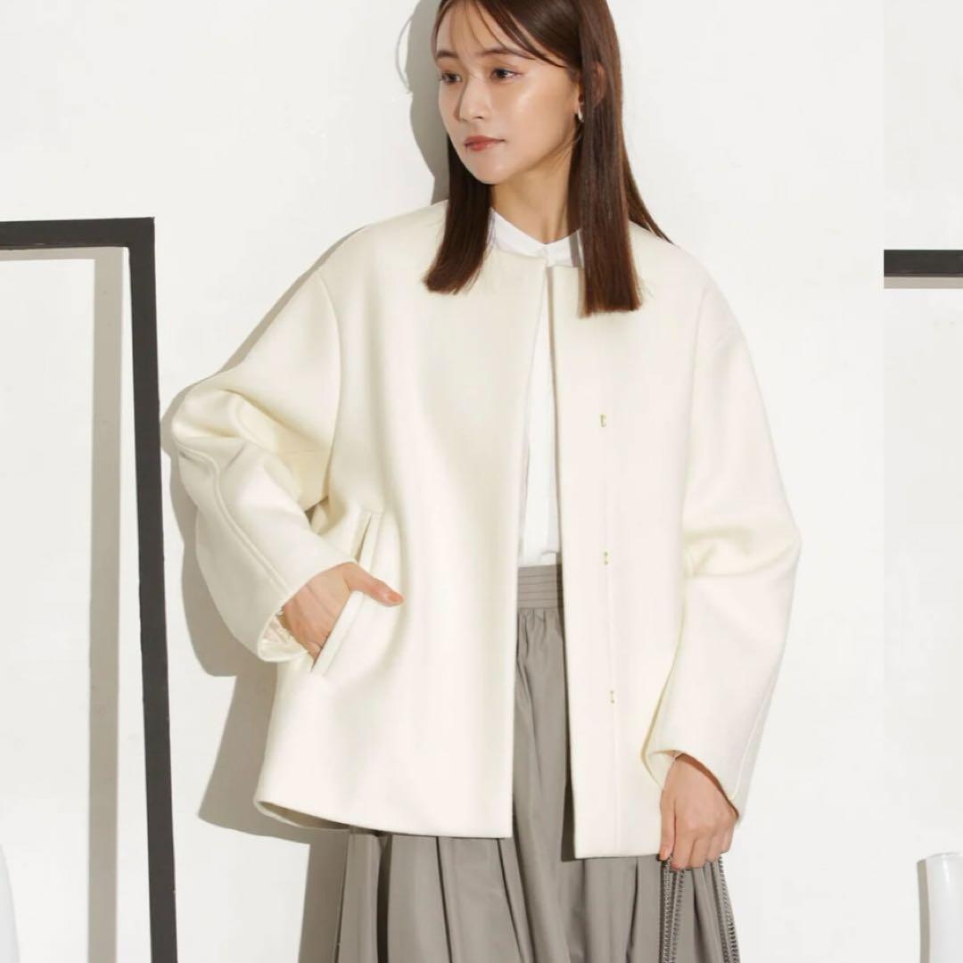 ナノユニバース❤︎ノーカラーショートコート