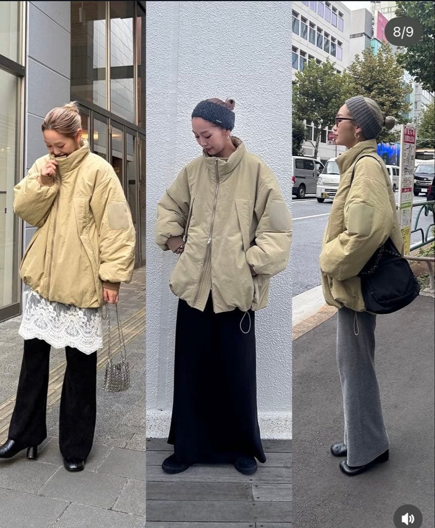 値下げ！新品 パルクロ限定 PON企画中綿スタンドカラージャケット