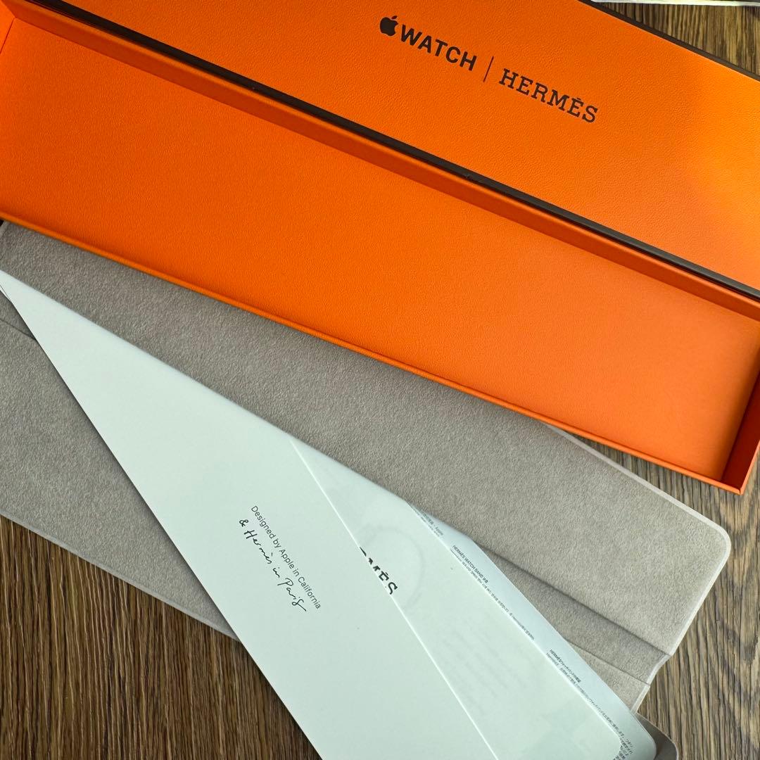 2582 Apple Watch エルメス　ネイビー　レザーバンド　HERMES