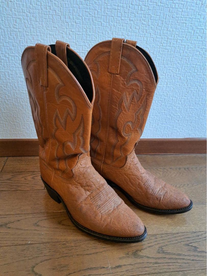 【2/8のみ緊急値下げ】Dan Post 象革ウエスタンブーツ 9 1/2