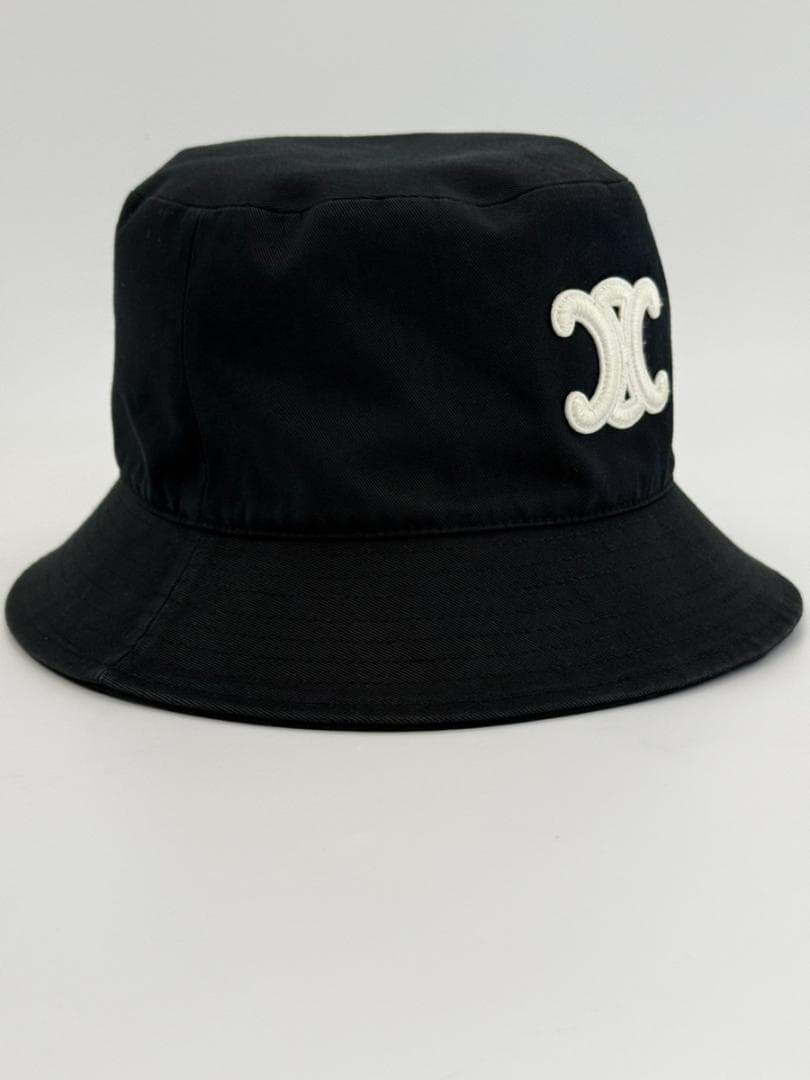 美品✨CELINE セリーヌ バケットハット トリオンフ 黒 Mサイズ 鑑定済