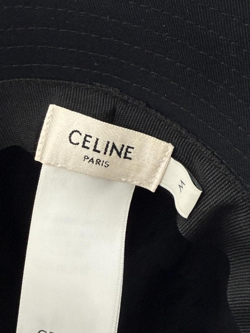 美品✨CELINE セリーヌ バケットハット トリオンフ 黒 Mサイズ 鑑定済