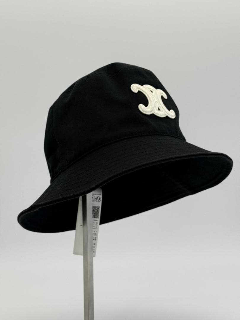 美品✨CELINE セリーヌ バケットハット トリオンフ 黒 Mサイズ 鑑定済