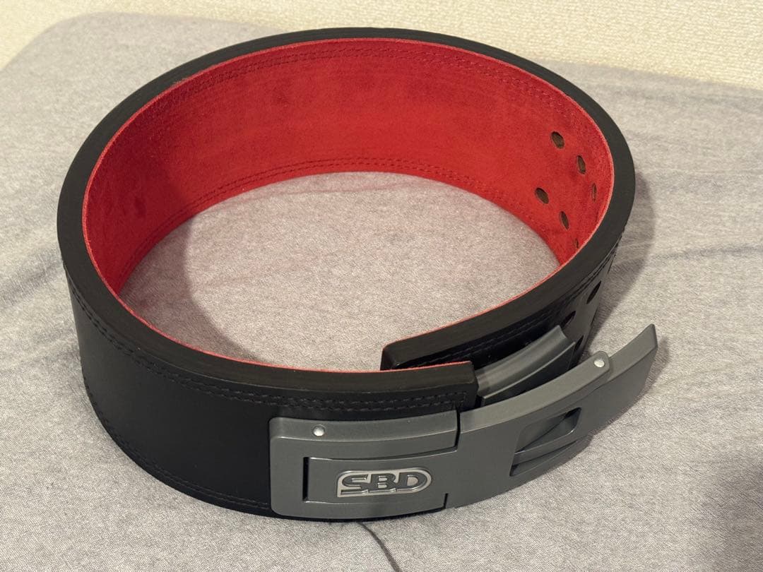 SBD パワーリフティングベルト 黒/赤