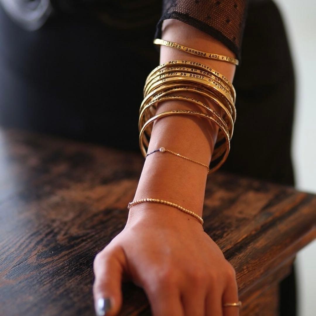 セルジュトラヴァル 接吻 10連 バングル ブレスレット ゴールド