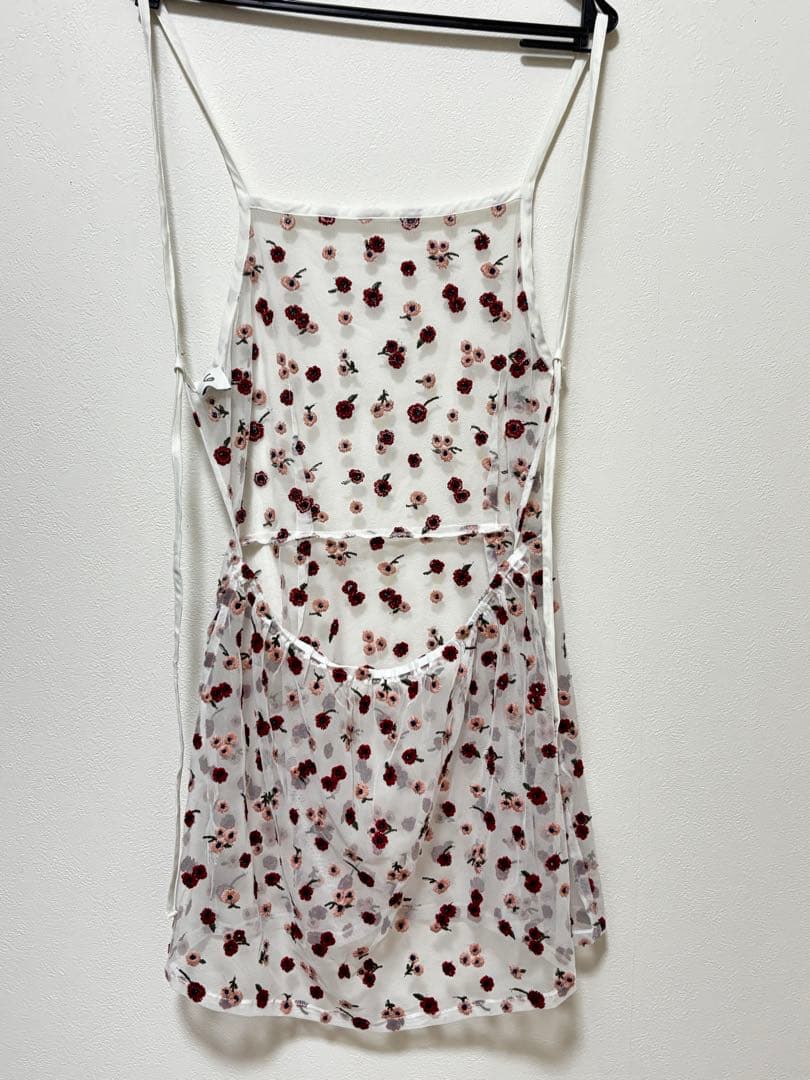 【8/3削除】6(ROKU)ナイロン チュール エンブロイダリー ワンピース