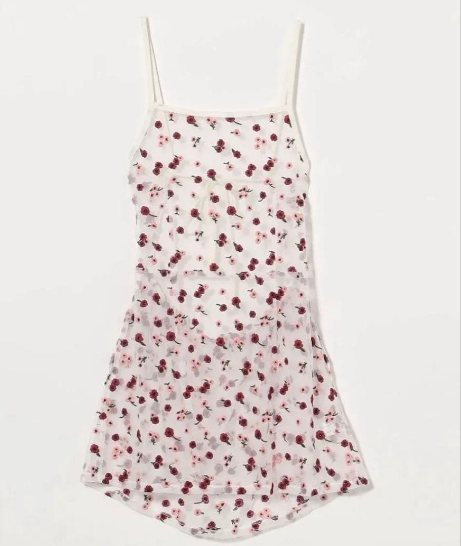 【8/3削除】6(ROKU)ナイロン チュール エンブロイダリー ワンピース