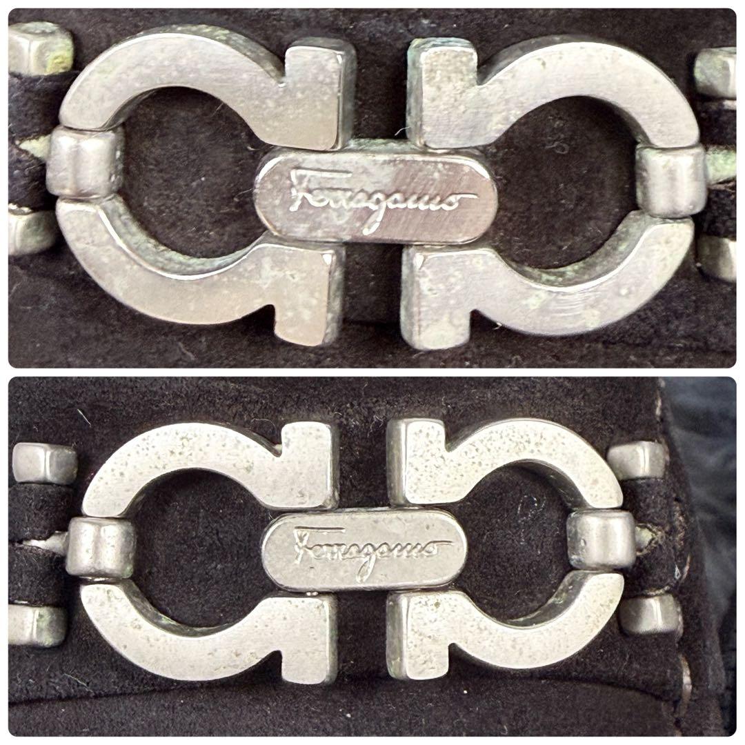 サルヴァトーレフェラガモ ガンチーニ ローファー 7EE ブラウン スエード