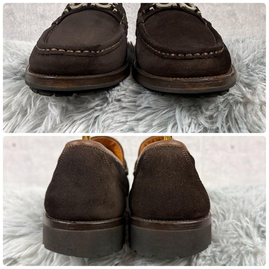 サルヴァトーレフェラガモ ガンチーニ ローファー 7EE ブラウン スエード