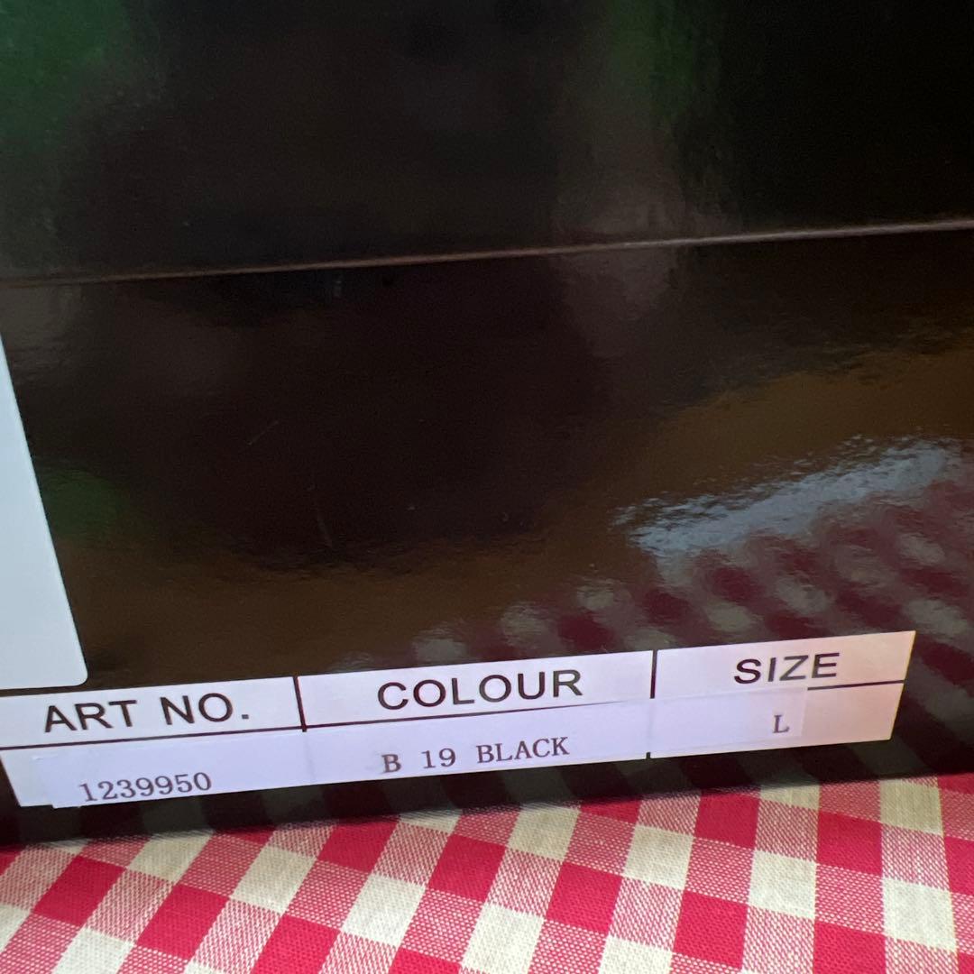 Candy Stripper ブラック バレエシューズ Lサイズ