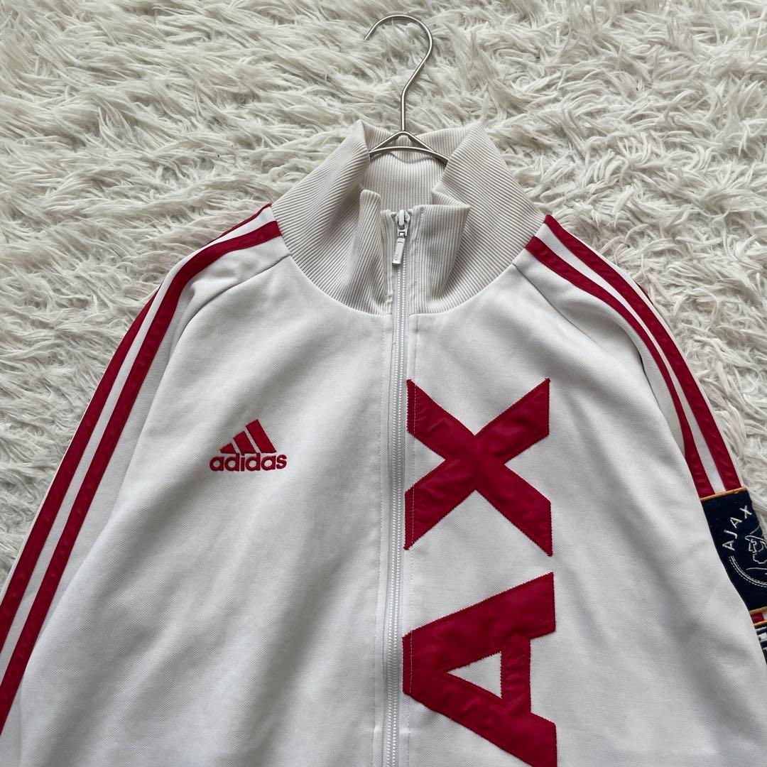 adidas 刺繍　AJAX アヤックス　ハイネック　トラック　ジャケット