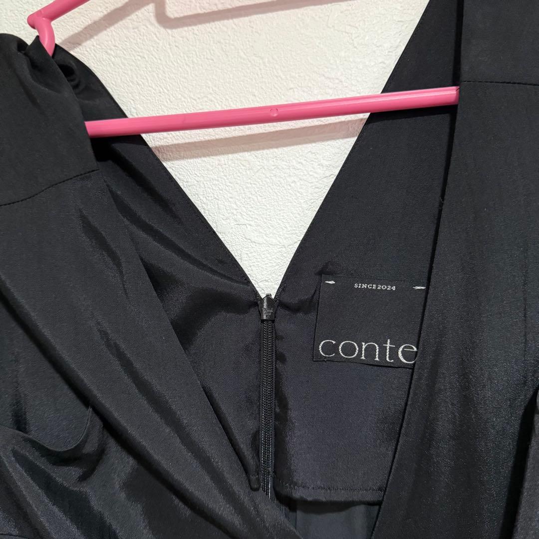 CONTE サテン　ノースリーブオールインワン