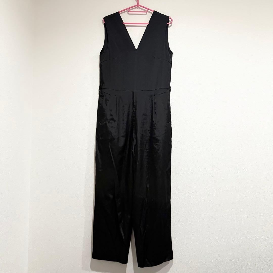 CONTE サテン　ノースリーブオールインワン