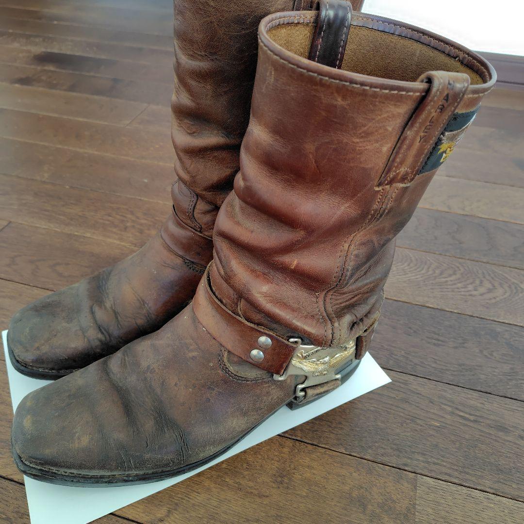 Harley-Davidson ブラウンミドルカットブーツ　ヴィンテージ