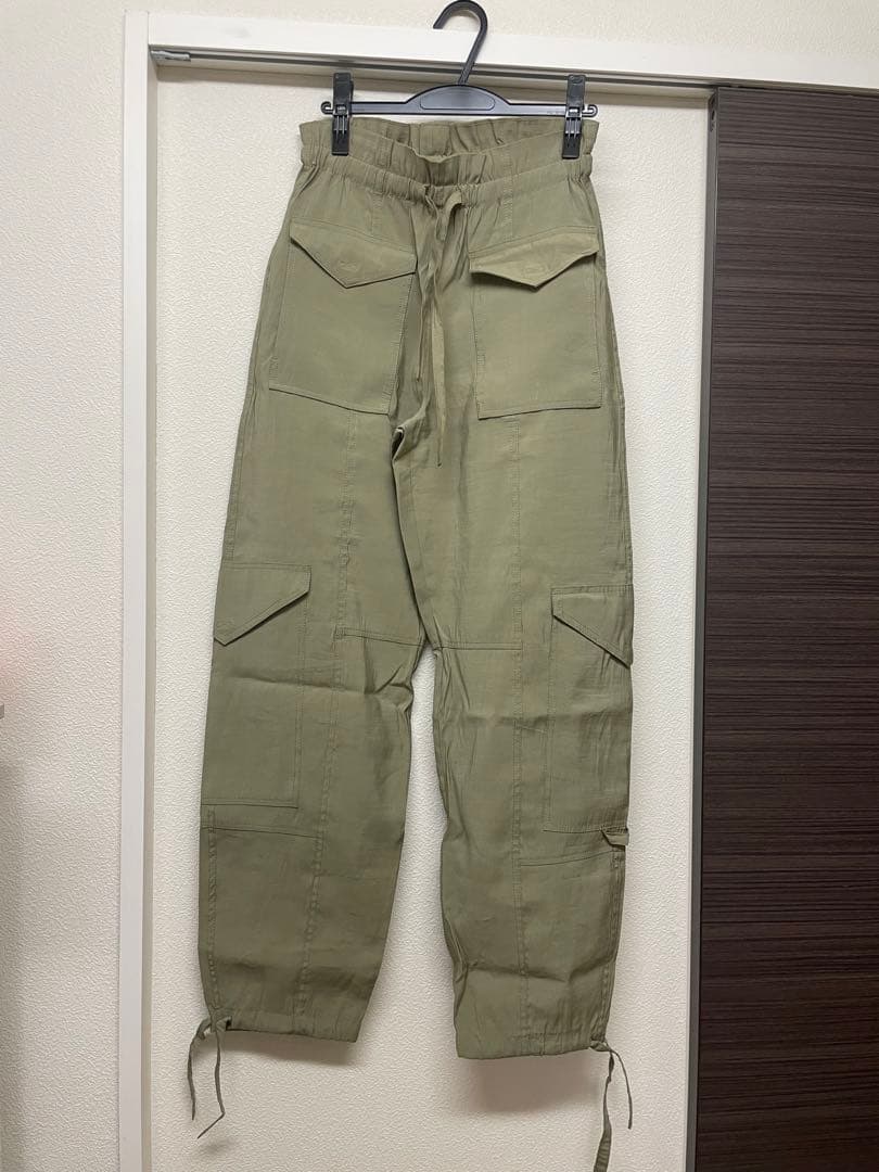 ganni ドローストリング カーゴパンツ