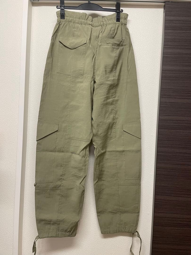 ganni ドローストリング カーゴパンツ
