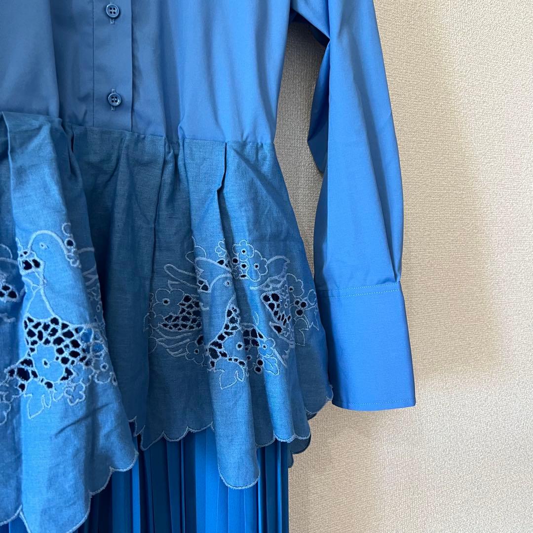 MUVEIL トリレースシャツワンピース