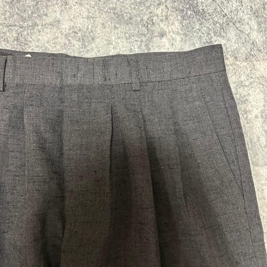 80s “絣” レーヨンギャバ スラックス 3タック　50s ヴィンテージ