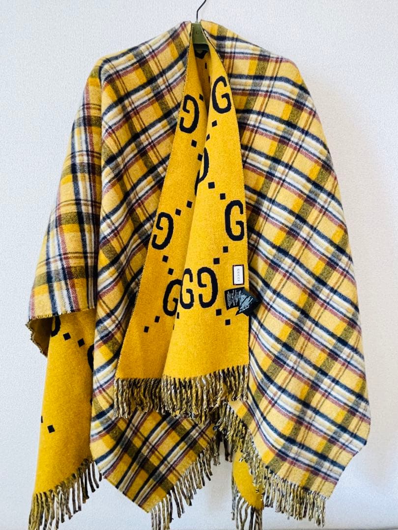 希少カラー GUCCI ポンチョ 男女兼用
