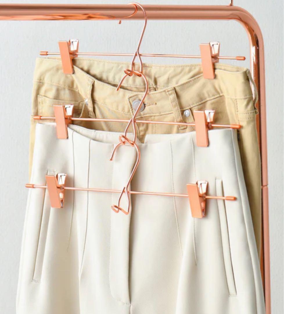 バラ売可　フランフラン ローズゴールド ピンクゴールド　クリップ付ハンガー35本