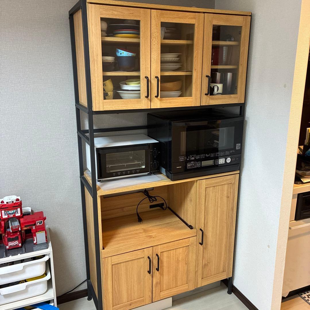 ★3000円引き★【9/25まで期間限定】ニトリ　ヴィンテージ　食器棚　送料込み