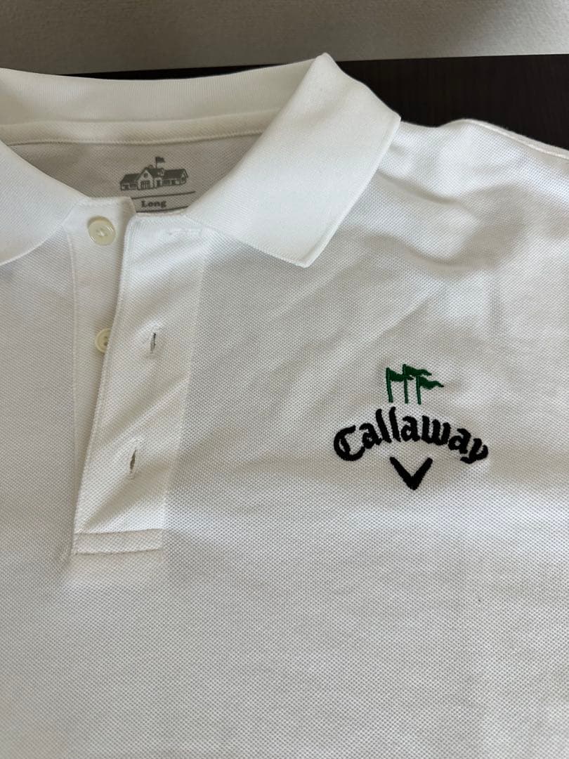 クラブハウスキャロウェイコラボ白半袖ポロシャツ