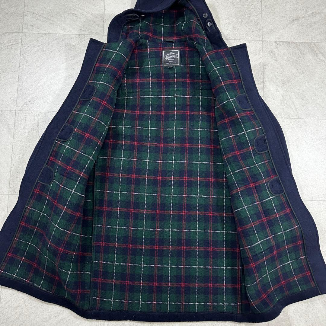 大きいサイズ【Gloverall】ダッフルコート ロング 英国製 裏地チェック