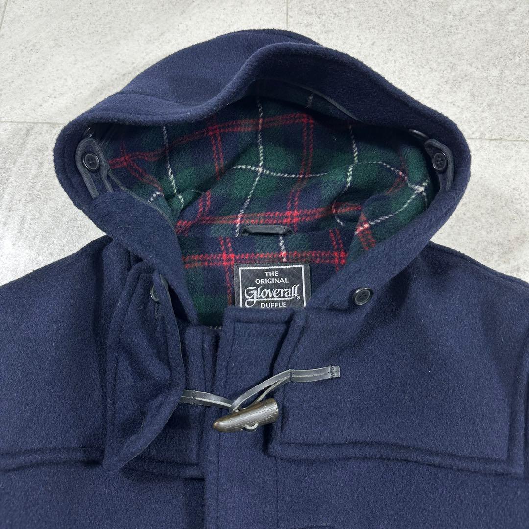 大きいサイズ【Gloverall】ダッフルコート ロング 英国製 裏地チェック
