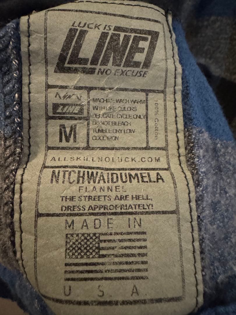All Skill No Luckネルシャツ M アメリカ製