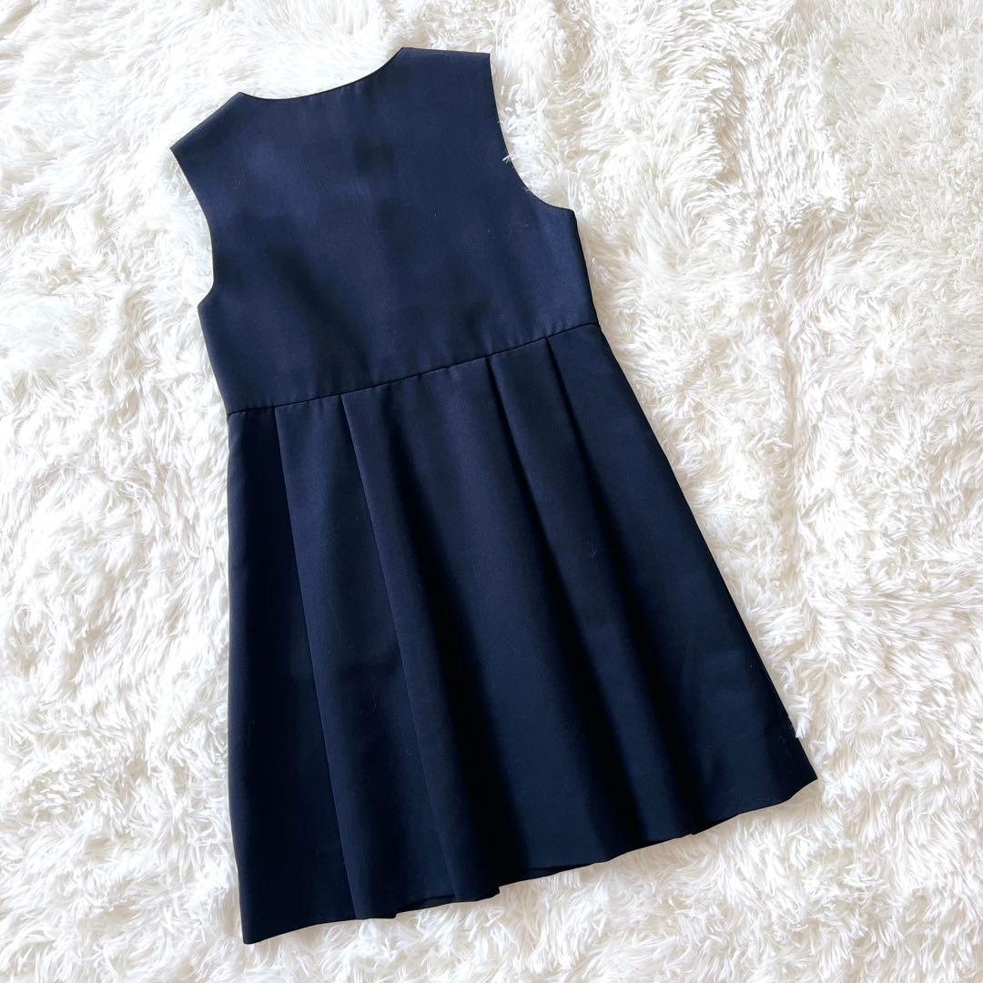 【美品】ファミリア フォーマル セットアップ スーツ　125 濃紺 アンサンブル