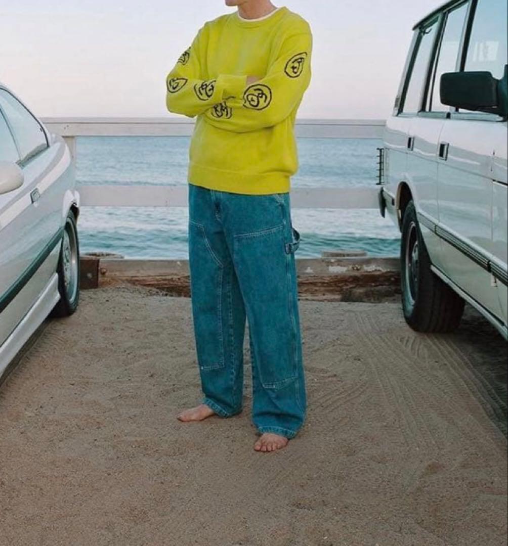 パンツ STUSSY double knee denim pant W28