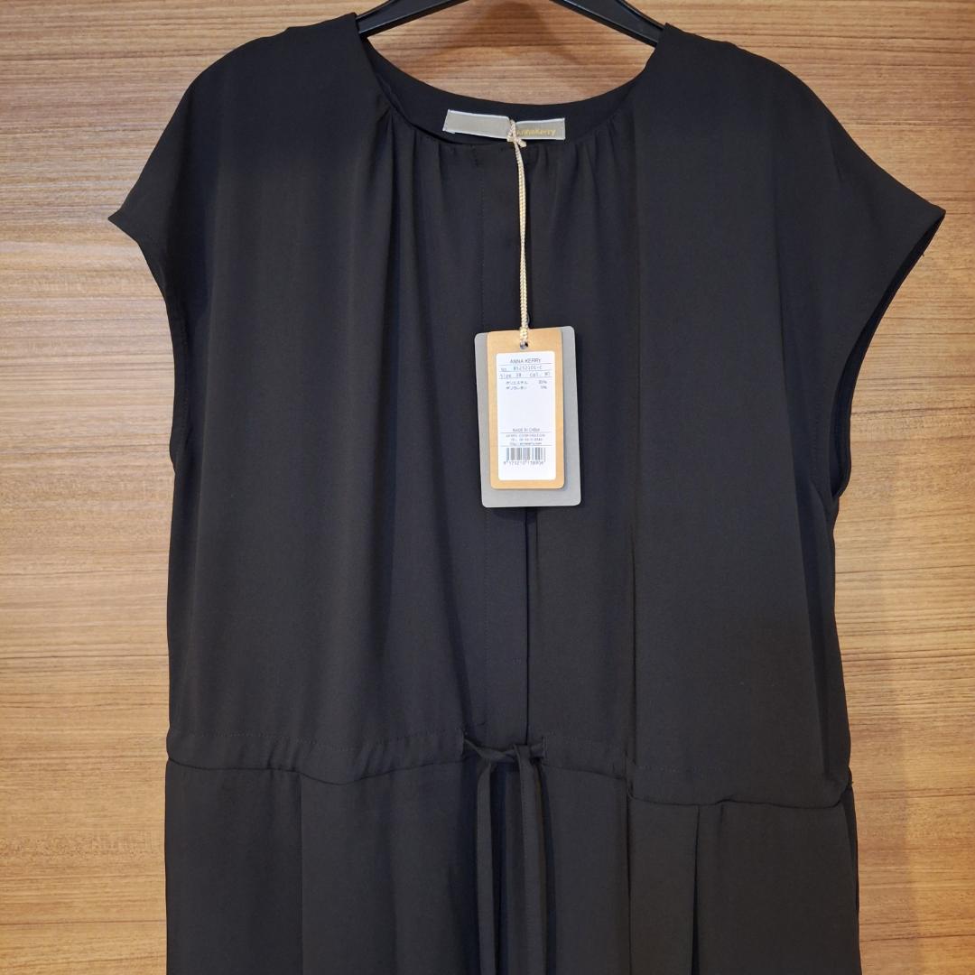 黒　☆今季 新品未使用☆アンナケリー　フレンチスリーブ　オールインワン
