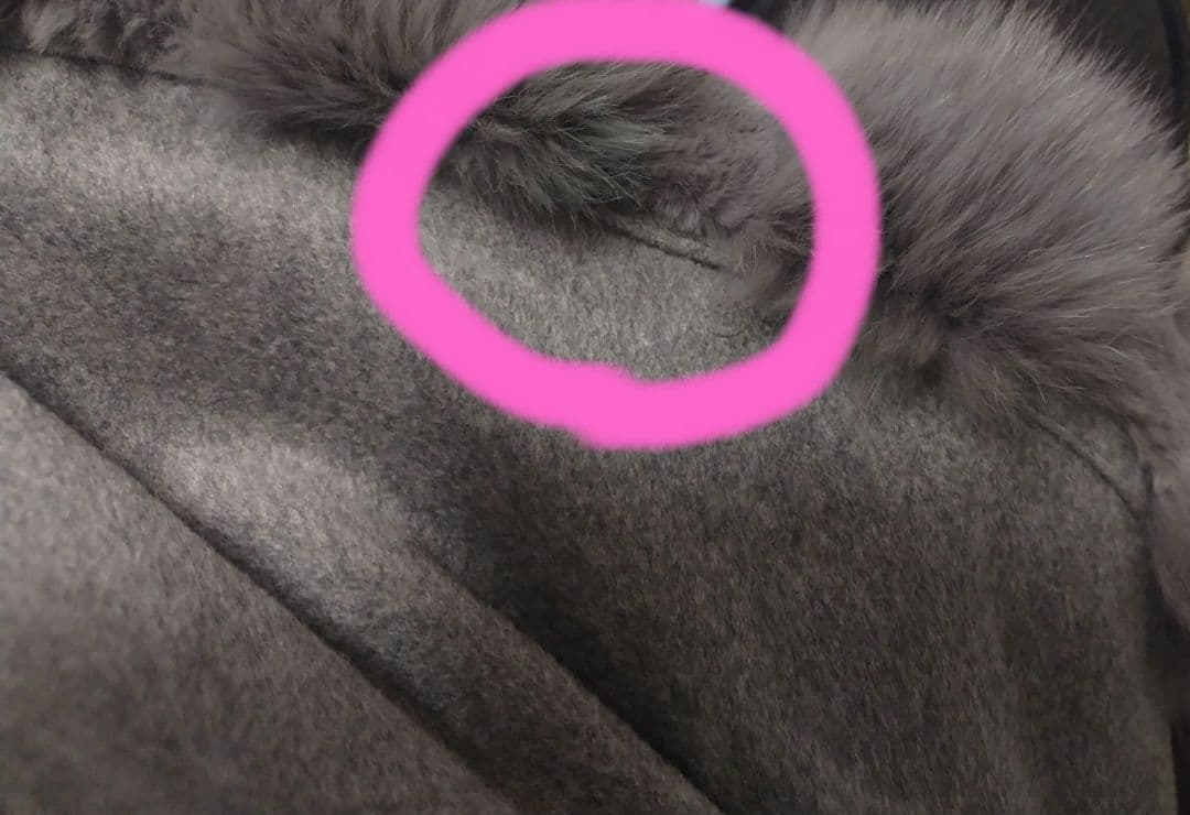 た*あ様 FOURCARD ブルーフォックス グレー ケープ ポンチョ カシミヤ