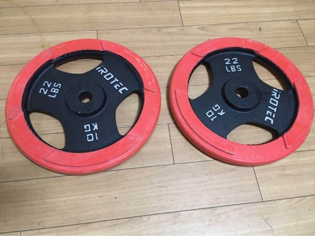 IROTEC アイロテック バーベル　プレート10 kg x 2枚 計20kg