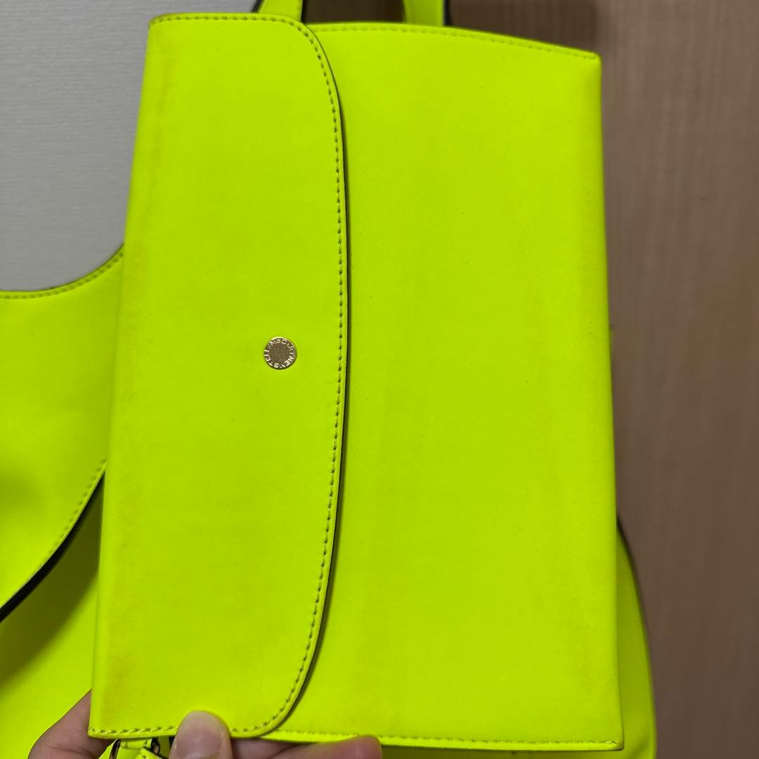ステラマッカートニー バッグ 本物 ネオンイエロー