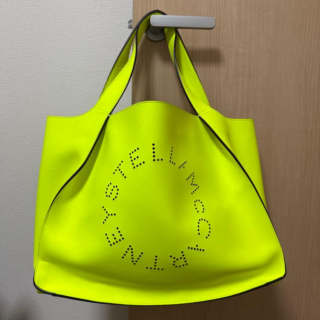 ステラマッカートニー バッグ 本物 ネオンイエロー