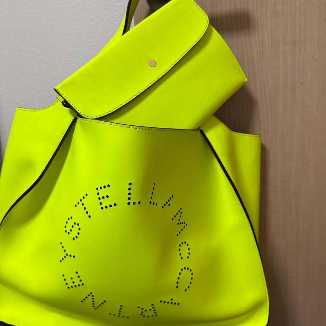 ステラマッカートニー バッグ 本物 ネオンイエロー