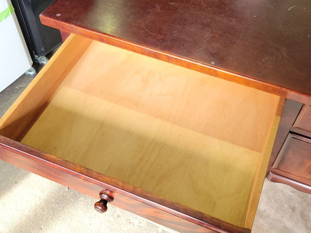 木製 アンティーク風 デスク 引き出し付き ヴィンテージ