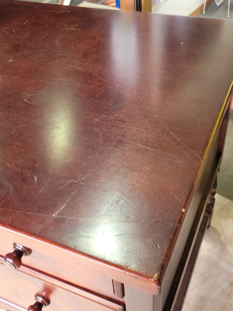 木製 アンティーク風 デスク 引き出し付き ヴィンテージ