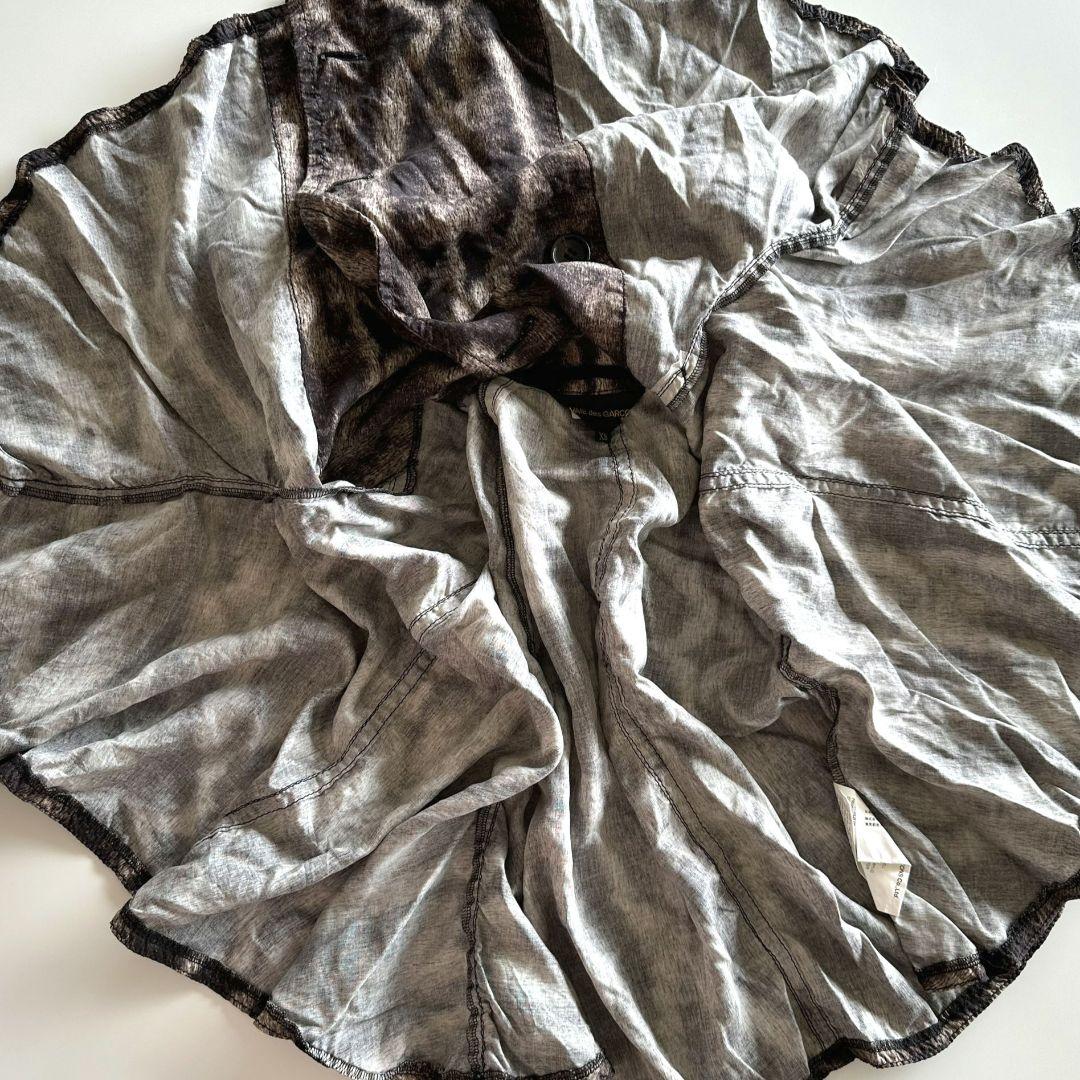 【美品】コムデギャルソン ファー ヒョウ柄 ポンチョ ジャケット XS