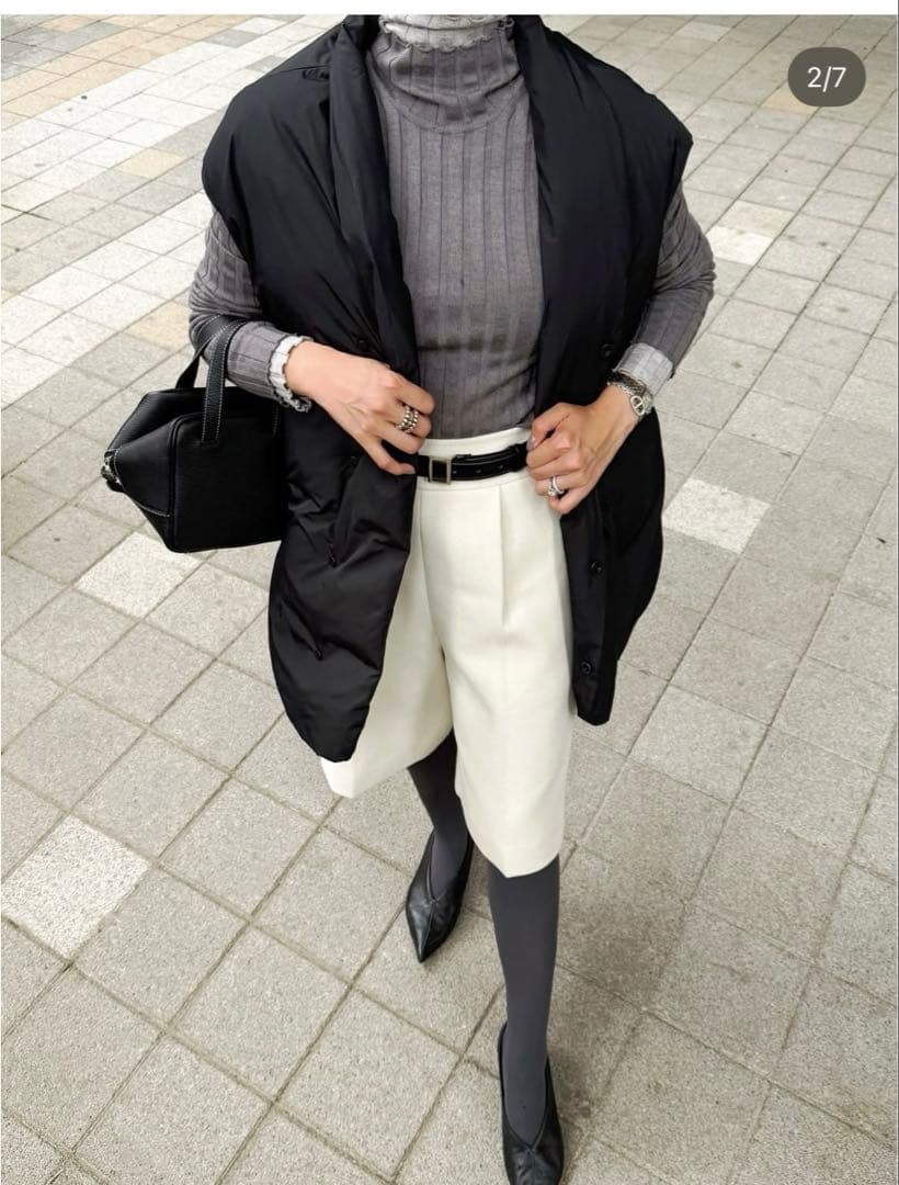 新品未使用　yonfa ヨンファ　バミューダパンツ　milk Sサイズ