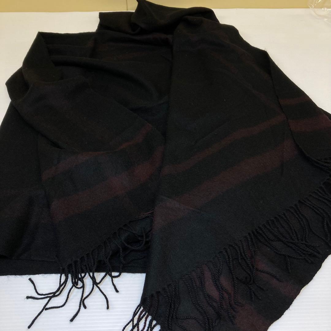 Y's ヨウジヤマモト　ストール　フード有り　ブラック系　K473