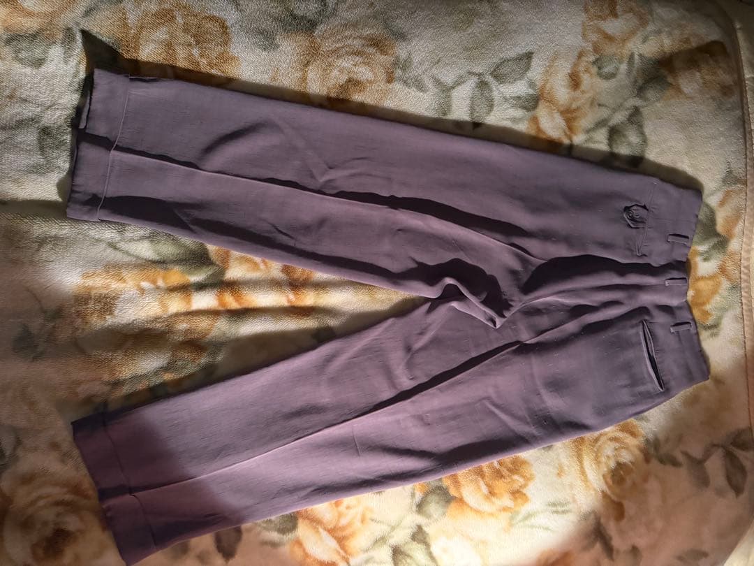 チ*ン様 50s 60s レーヨン ギャバジン スラックス 絣